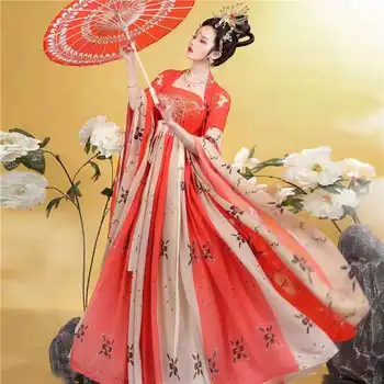 2021 Azijsko Tradicionalno Ženske Hanfu Kostum Pravljice Obleko Kitajski Folk Dance Oblačila Sklop Retro Dinastije Tang Princesa Cosplay Fazi
