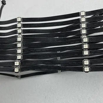 10 cm žice spaicng črno žico 5 WS2813 prostor rgb slikovnih pik niz luči;100 kozarcev/string;ne-vodotesna;black pcb