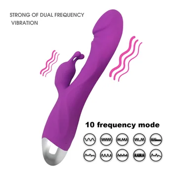 10 Načini Dvojno Penetracijo Vibrator, Dildo Erotičnih Izdelkov Sex Igrače za Odrasle Ženske, Ženske Vagine, Klitoris Stimulacije Trgovina