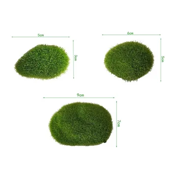 10PCS 3 Velikost Umetno Moss Kamenje, Dekorativne, Zeleni Mah Kroglice,za Cvetlični Ureditev Vrtov in Obdelujete