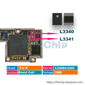 10pcs-30pcs/veliko Izvirno novo L3340 L3341 induktor USB Boost polnilnik za polnjenje Tuljavo Za iPhone X iphonex fix ne polni tuljava