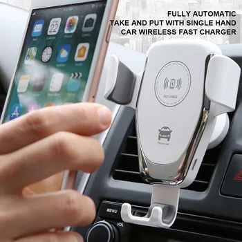 15W Hitro Qi Avto Brezžični Polnilnik Za iPhone XS Max XR X SE 2020 Samsung S9 S10 Polnjenje Telefona Auto Imetnik Polnilnike