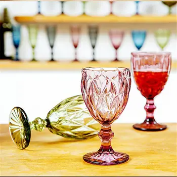 1PC Pisane Šampanjec Pokal Steklene Skodelice Cocktail Viski Skodelice Kristalni Kiparstvo Sok Kozarec Kelih Vino, Steklo, Kristal