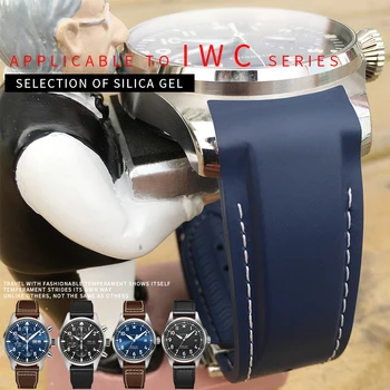 20 mm 21 mm Gume, Silikona Watch Trak Nepremočljiva Watchband za IWC Označi LE PETIT PRINCE Big PILOT Spitfire Bracelete Dodatki
