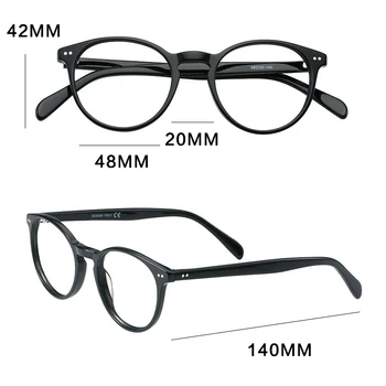 2020 Nov Optični Visoko Kakovostne Ženske Acetat Očal Okvir Modni Moški Recept Kratkovidnost Očal Okvir Računalnik Očala