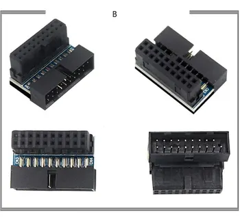 2021 20 Pin USB 3.0 Krmiljenje Komolec Tok Gor Dol kot Za Desktop Motherboard Moški Ženski Podaljšanje Adapter Zavrtite za 90 Stopinj