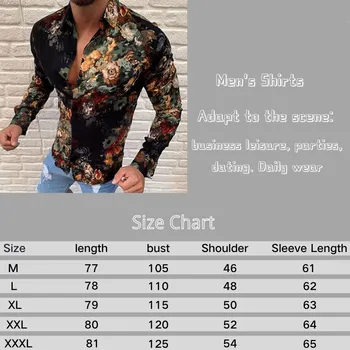 2021 nov modni bombaža dolgo sleeved majica 3D tiskanje slim fit moški socialne priložnostne poslovnih formalno majica