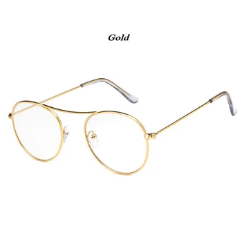 2021 Nov Prihod Žensk Krog Jasen Okvir Očala Pregleden Zlata Očala Kovinski Letnik Recept Za Očala Očala