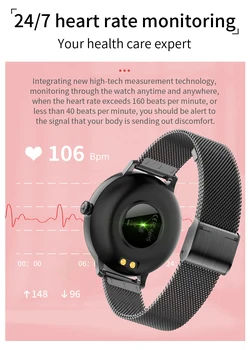 2021 SANLEPUS Stilsko Ženske je Pametno Gledati Luksuzni Vodoodporni ročno uro iz Nerjavečega Jekla Priložnostne Dekleta Smartwatch Za Android iOS
