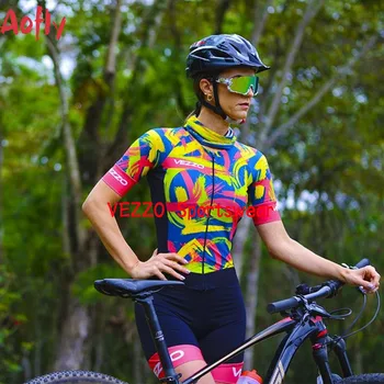 2021 VEZZO Gospe Kratek Sleeved Kolesarjenje Jersey Kolo Oblačila Majica MTB Hitro Sušenje Kolesarjenje Obrabe Ropa Ciclismo Masculino Feminin