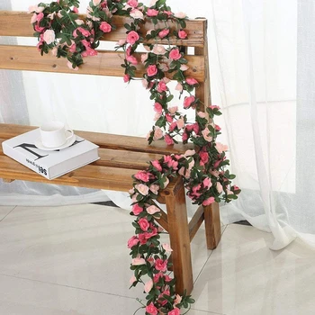 250 CM Dvignila Umetno Cvetje Božič Garland za Poročni Sobi Doma Dekoracijo Pomlad Jesen Vrt Arch DIY Ponaredek Rastlin vinske Trte