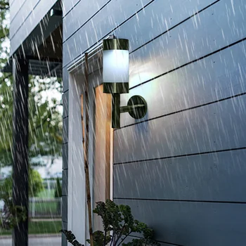 2pcs iz Nerjavečega Jekla, LED Sončne Energije Wall Mount Svetlobo na Prostem Vrt, Dvorišče Senzor Lučka