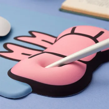 3D Bowknot Manšeta Tipkovnico Podporo Silikonski Mouse Pad Zapestje Blazino, Ročno Podporo Mouse Pad Urad Gaming Mouse Pad-zdrsne PU