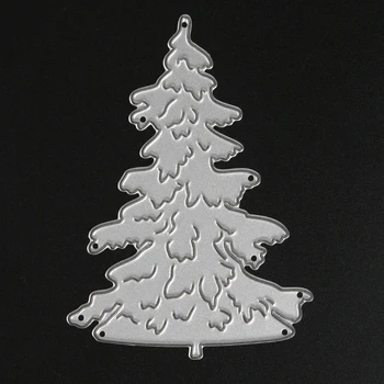 3pcs Božično drevo Izrezanka Rezanje Kovin Matrice Matrice Die Cut za DIY Scrapbooking Album Papir, Kartice Reliefi
