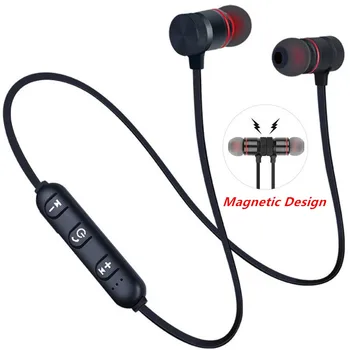 5.0 Bluetooth Šport Neckband Slušalke so Magnetni Brezžične slušalke Stereo Glasbe Kovinski Slušalke Z Mikrofonom Za xiaomi Vse Telefon