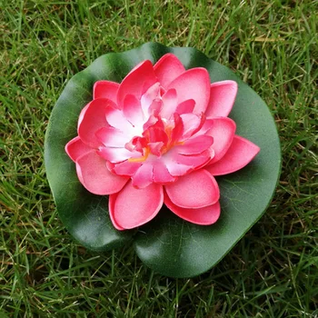 5Pcs Umetno Plavajočo Water Lily EVA Lotus Flower Ribnik Dekor 10 cm (Rdeča/Rumena/Modra/Roza/Svetlo Roza)
