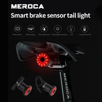 6 Modelov MEROCA Kolesarjenje Kolo Svetlobe WR15 USB Rep Luči Inteligentni Senzor Samodejno/Ročno Stikalo Opozorilo COB LED Luči