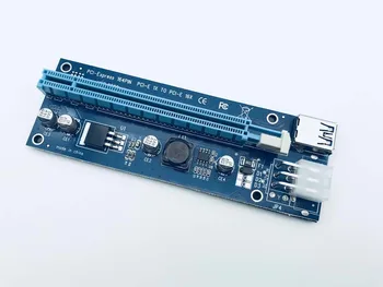 6pcs SATA 15pin Moški 6pin 006C USB 3.0 PCI-E Express 1X 4x 8x 16x razširitveno napravo Riser vmesniško Kartico Napajalni Kabel za Bitcoin Mining