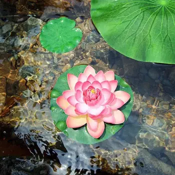 6PCS Simulacije Lotus Dekoracijo Umetnih Cvet Za Dom Vrt Dekor False Lotus Ples Rekvizitov, Ribnik, Okrasni Lotus