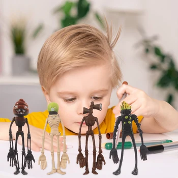 8Pcs Sirene Glavo Igrače, Risanke Živali Slika Grozo Model Lutka Set za Otroke Otrok Darilo za Rojstni dan