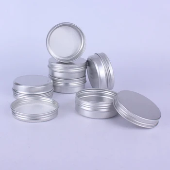 96pcs 60 g Aluminija krema kozarce z navojnim pokrovom,kozmetični primeru jar, 60ml aluminijaste pločevinke, aluminija balzam za ustnice posodo