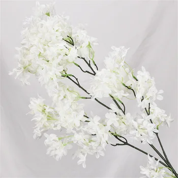 97 cm Šopek Lila Umetno Secas Cvetlični Lončki Okrasni Poročno Cvetje Decorn za Mizo Doma Dekor Ponaredek Rastlin