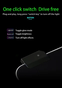 Barva Leopard LED RGB Gaming Mouse Pad USB Svetilnost Pisane Velik Igralec Računalniška Tipkovnica Mousepad Odejo Desk Mat Za PC