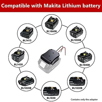 Baterija Adapter za Makita Baterija 18V Dock Moč Kolesa Adapter za Vožnjo na Avtomobilih Spremeniti DIY Akumulatorski Svetlobe Robotika