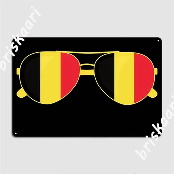 Belgijsko Zastavo Belgije sončna Očala Kovine Znaki Plošče Zidana Tiskanje Steno stensko Tin prijavite Plakati