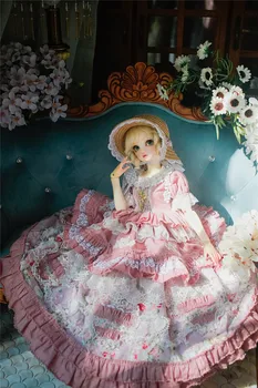 BJD Lutka Obleka je primerna for1/3 1/4 1/6 velikost velikan lutka retro sodišče lutka obleko 6 kos lutka dodatki
