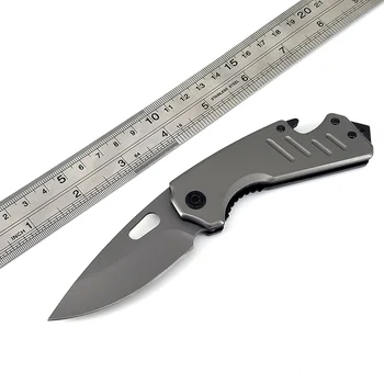 Brezplačna dostava Folding Nož oster Jekla 440C Majhen Žepni Nož Siva titanium ročaj na Prostem Survival Nož EOS Orodje