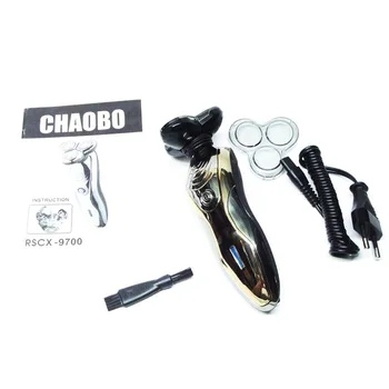Chaobo RSCX-9700 3 Glave Stroj Brivnik 3D Plavajoče Trojno Rezilo Električna Polnilna Brezžični Britje, Britvice