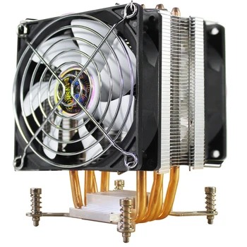 CPU Hladilnik 2/4/6 Bakrene Cevi Heatpipe 9 cm Hladilni Ventilator Heatsink Radiator za LGA775 1150 1151 1155 1156 1200 1366 X79 X99 AM3 AM4