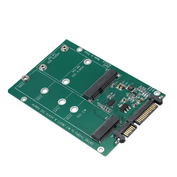 Debelo MSATA / M2 NGFF SSD da SATA Adapter Pretvornik Kombinirano Kartico, M. 2 2 V 1
