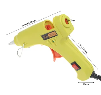 Deveti Svetu termoplastična Lepila Pištolo 100-240v 20W Termo Električni Gluegun Toplote Orodje za Popravilo Z 10 Kos Lepilo Palice 3 Barve