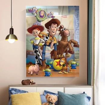 Disney Igrača Zgodba Platno Slikarstvo Risanka Akvarel Plakat 5D Natisne Cuadros Abstraktna Umetnost Stenske Slike Dnevni Sobi Doma Dekor