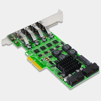 Dodajte Na Kartico PCI Express, USB 3.0 PCI-E 19 Pin USB 3.0 Adapter PCI-E na Krmilnika USB 3.0 PCI E PCIE USB3.0 Širitev Kartice za PC