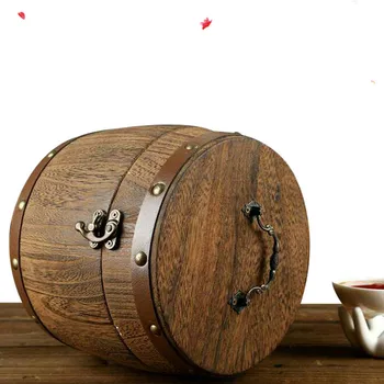 Domači Kuhinji Visoko Kakovostnih Lesenih Čaj Lesa, Sodček Posode Za Shranjevanje Škatle Za Čaj Listi Moke Kavna Zrna