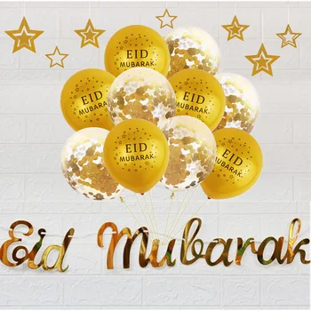 Eid Okraski za Dom Eid Mubarak Baloni Banner Ramadana Kareem Dekoracijo Ramadana Mubarak Balon Muslimanskih Islamska Stranka Deco