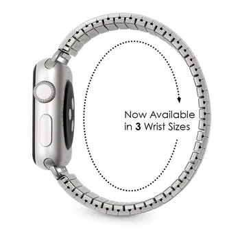 Elastični trak za Apple watch band 44 mm 40 mm 42mm 38 mm, iz Nerjavnega Jekla Watchband Kovinski pas, zapestnica iWatch series 3 4 5 jv 6