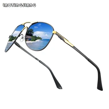 Eleganten Moški Ženske Oblikovalec Polarizirana sončna Očala Letnik Vožnje Kovinska sončna Očala Moški Pilotni Očala Za Človeka, Anti-glare UV400