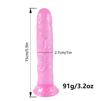 Erotično Mehkega Jelly Vibrator Realne Dildos Analni Dildo Penis priseska Sex Igrače za Ženske Masturbacija Igrače za Odrasle