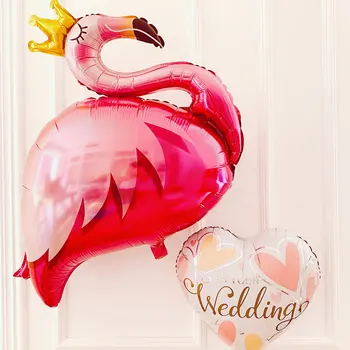 Flamingo Helij Plavajoče Aluminija Balon Valentinovo zabavo Dekoracijo