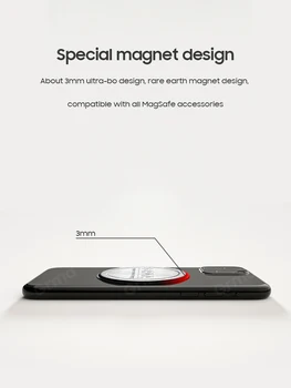 Grma Prvotne Kovinske Plošče Magnetna Usnje Nalepke Za iPhone 11 12 Pro Max X XR XS 8 Plus XS Max 12 Mini Za Magsafe Polnjenje