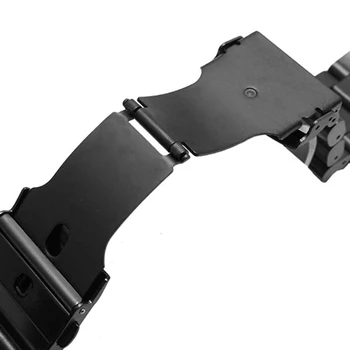 Iz nerjavečega Jekla Watch Band Brušena Konča Kovinski 22 mm Dvojno Sponke