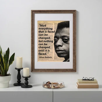 James Baldwin Natisne Letnik Prerok Retro Slogu Stare Znak Zgodba Zastarelo Časopis Doma Retro Dekorativni Stenski Plakat