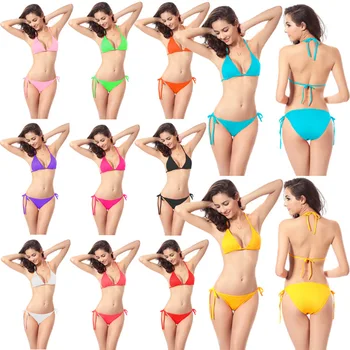 Kopalke bikini kopalke spot seksi 11 barva candy barve klasični bikini Evropski in Ameriški kopalke