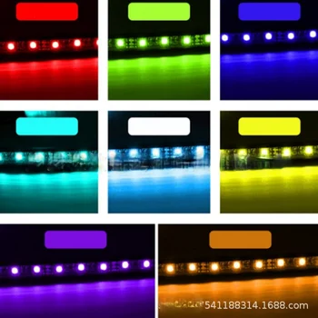 LED Avto Stopala Svetlobo Okolice Svetilko z USB Brezžični Daljinski Glasbe za Nadzor Več Načinov Avtomobilske Notranjosti Dekorativne Luči