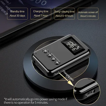 LED Digitalni Zaslon Adapter 3.5 mm AUX Brezžični Bluetooth, FM-združljiv Sprejemnik Oddajnik za Urad, ki Skrbi Računalniške Potrebščine