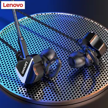 Lenovo H105 3,5 mm V Uho Žično Igra Slušalke Subwoofer Vozijo Mikrofon, Slušalka Za Pametne Telefone